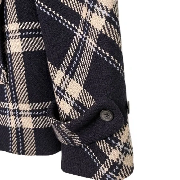 Talbots Women's Plaid Jacket - Black and White - Picture 4 of 9